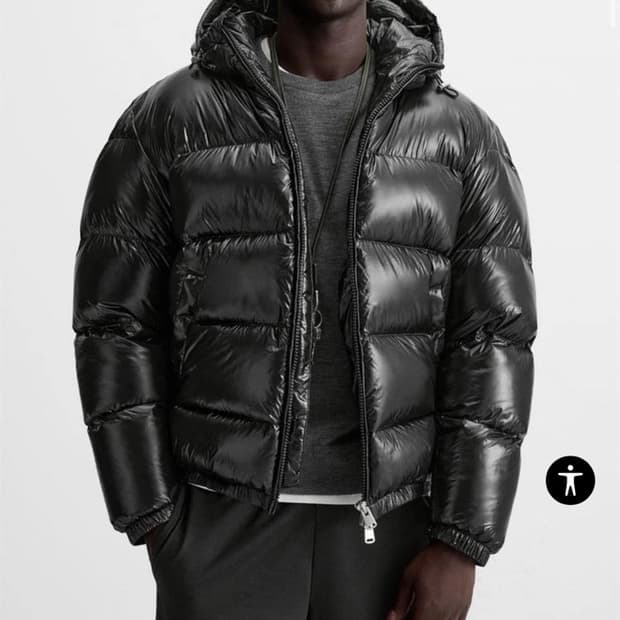 자라 유광패딩 L 새상품