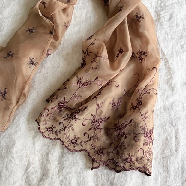 flower patterned scarf