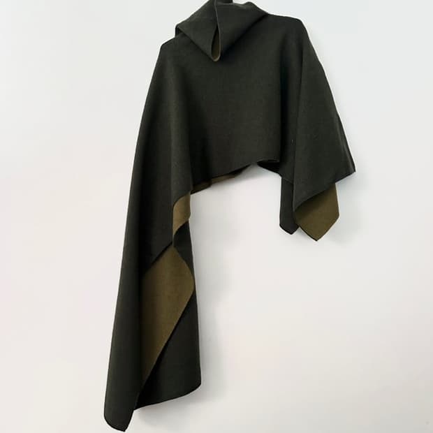 COS multi drape high neck top 