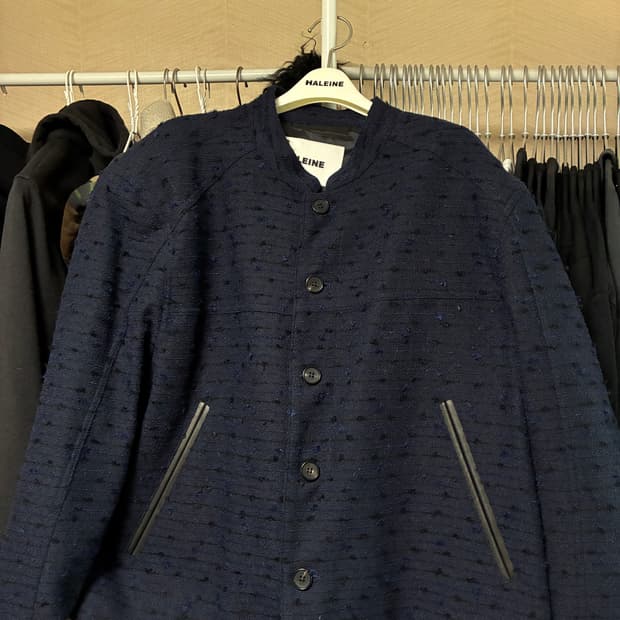 알렌느 트위드 크롭 자켓 네이비