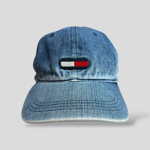 (OS)타미힐피거 데님 볼캡 모자