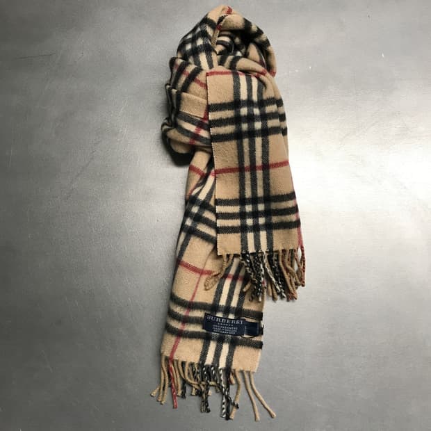 버버리 정품 캐시미어 머플러 베이지