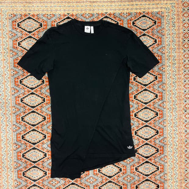 아디다스 오리지널 블랙 반팔 랩 원피스 여성S