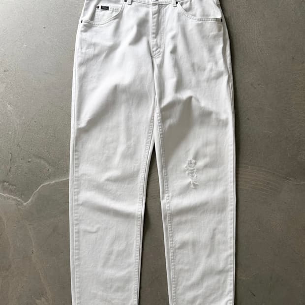 90s Vintage Lee White Denim Pants