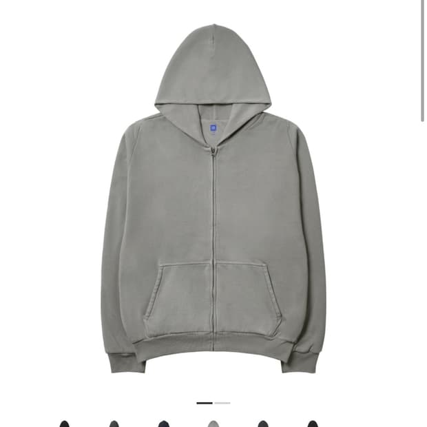 이지갭 후드집업 라이트그레이