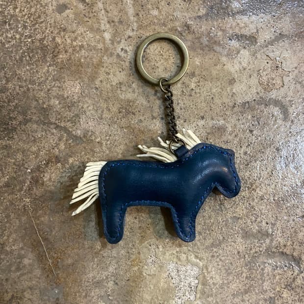 빈티지 가죽 말 키링