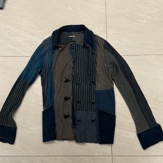 Kapital 스트라이프 패치워크 자켓M