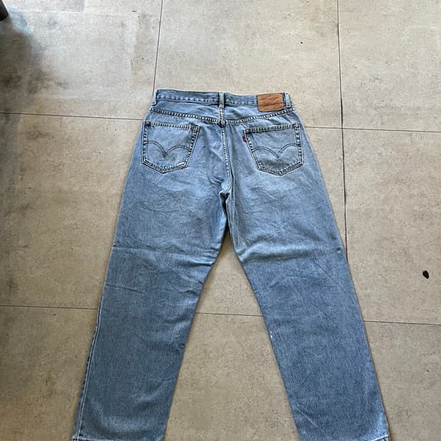 리바이스550 연청 데님팬츠