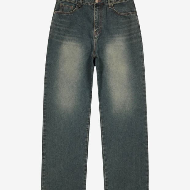 (M) 노이즈 필치 데님 팬츠 - 모스 인디고