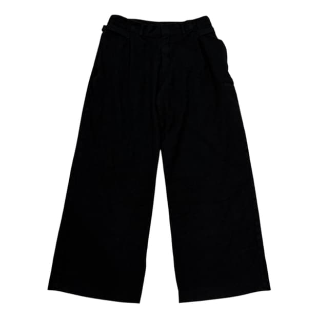 COOR 쿠어 울 와이드 슬랙스 팬츠 바지 블랙 M