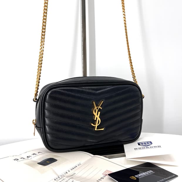 [감정완료] 생로랑 마틀라세 체인 크로스백 블랙 (748849)