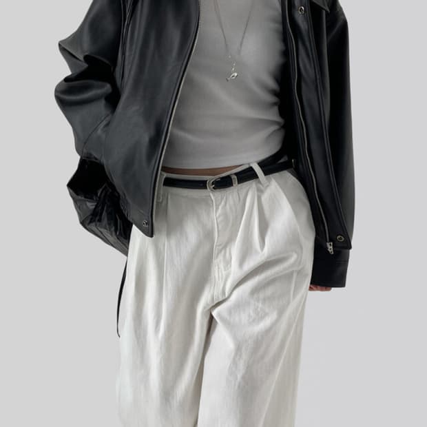 어텀 자체제작 턴핀턱와이드팬츠