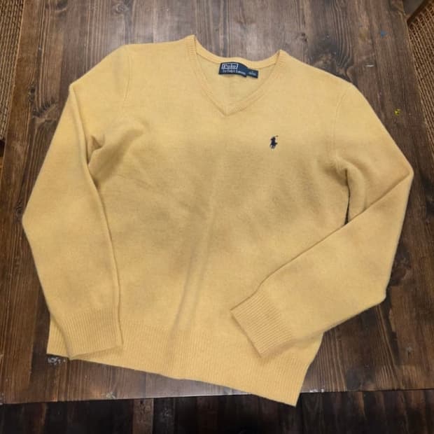 (66~77) 폴로랄프로렌 램스울 브이넥니트