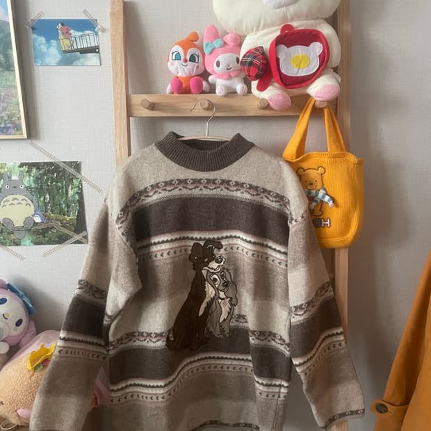 모리걸 빈티지 램스울 강아지 니트🐶🤍