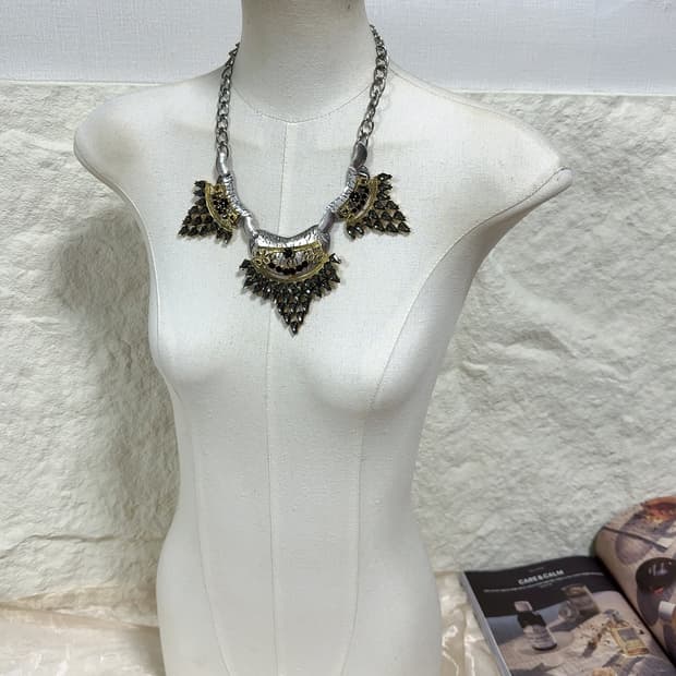 빈티지  에스닉 오리엔탈  쿠바체인 목걸이