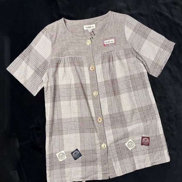 일본빈티지 고양이 노카라 셔츠