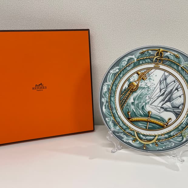 에르메스 패치워크 플레이트 블루 1P HERMES