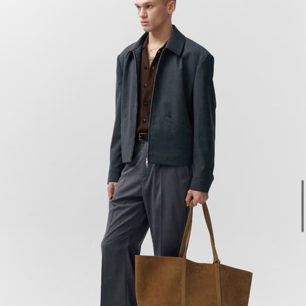 Suede Shopper Bag_Camel