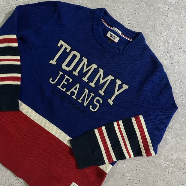 타미진스 컬러블록 니트 스웨터