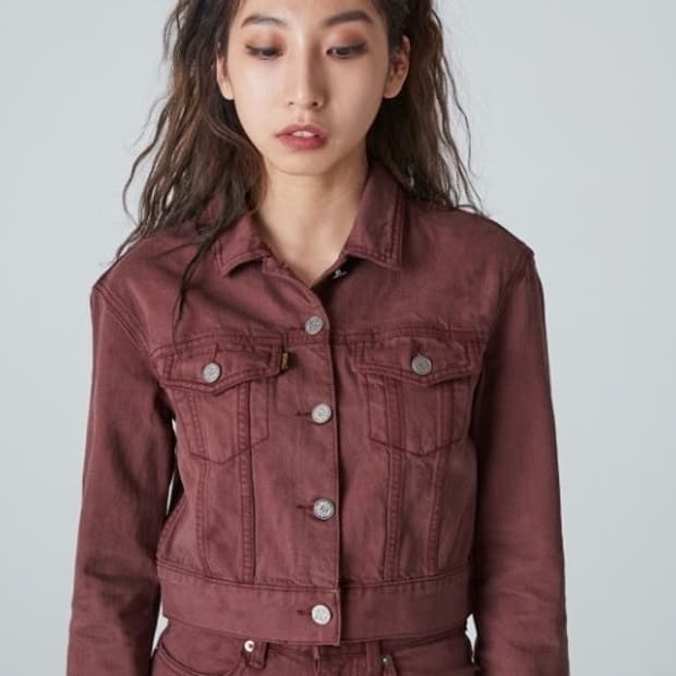 미스치프 17ss 트러커자켓 스커트 세트 브라운