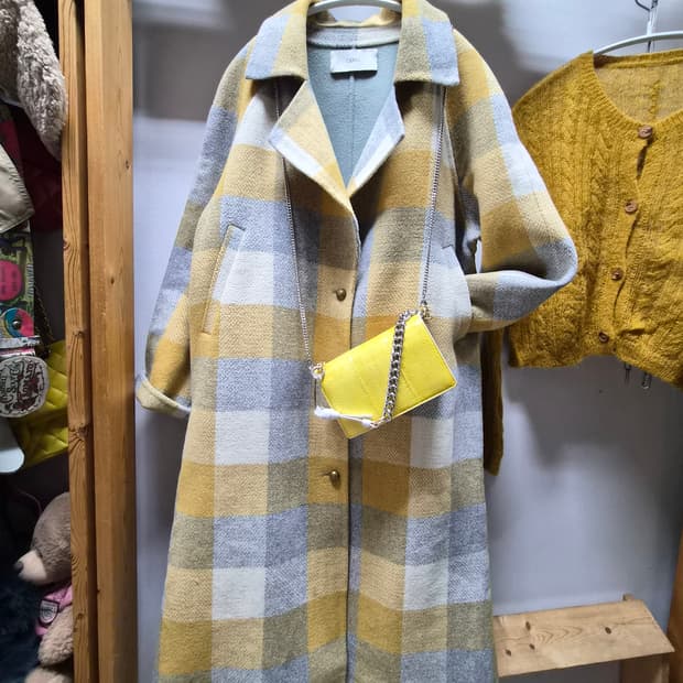 듀엘 핸드메이드 롱코트 .간절기봄코트