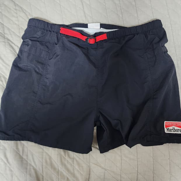 [XL] 90s 빈티지 말보로 프로모 어드벤쳐팀 쇼츠 블랙