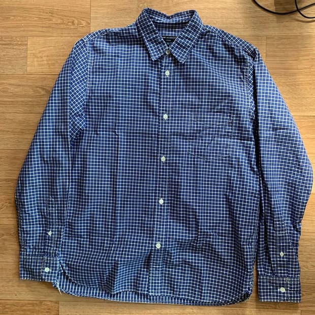[L] 꼼데가르송 옴므 체크 셔츠