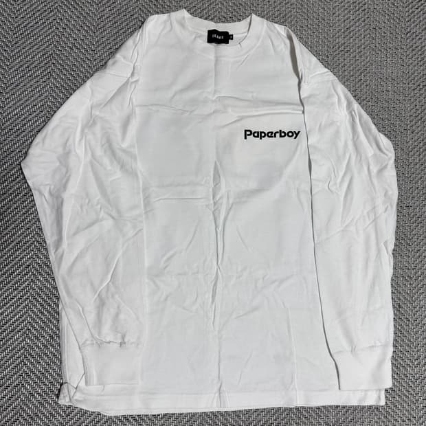 [M]빔즈 x 페이퍼보이 콜라보 롱슬리브 흰색 