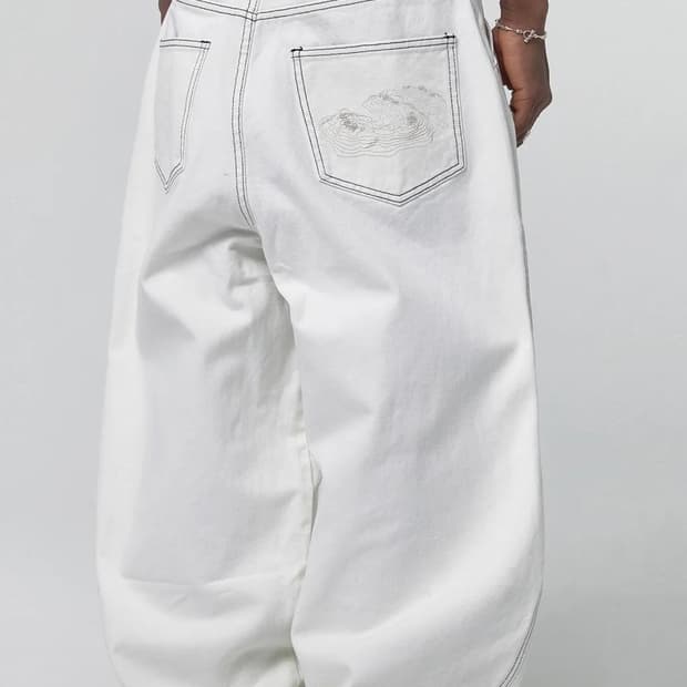 SUADE CONTOUR POCKET DENIM [WHITE]