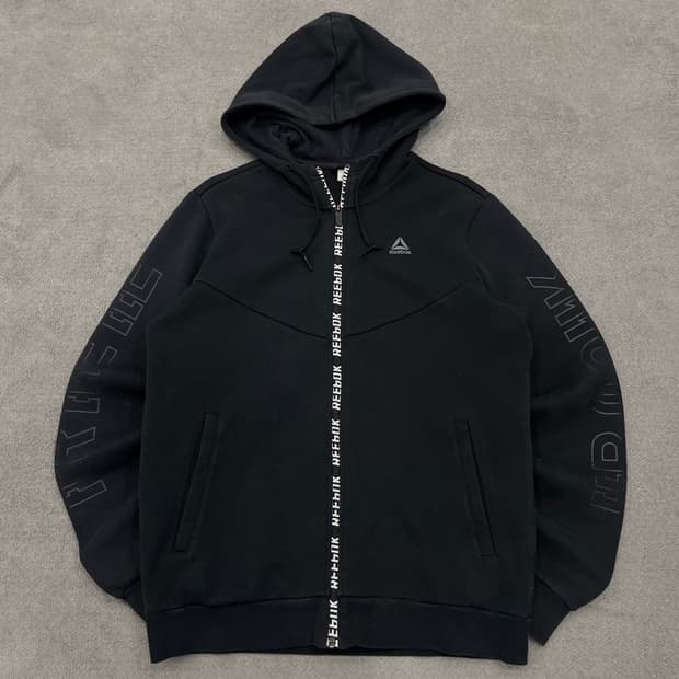 L 리복 블랙 후드집업