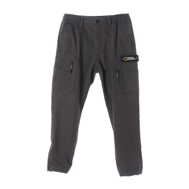 내셔널지오그래픽 헤비코튼 기모안감 카고 팬츠 차콜 86