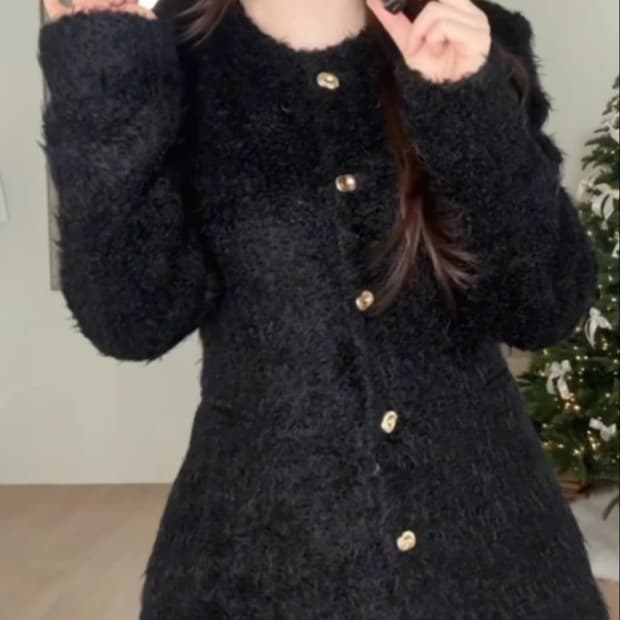 뮤즈인미 아벨 울 라인 미디 버튼 자켓