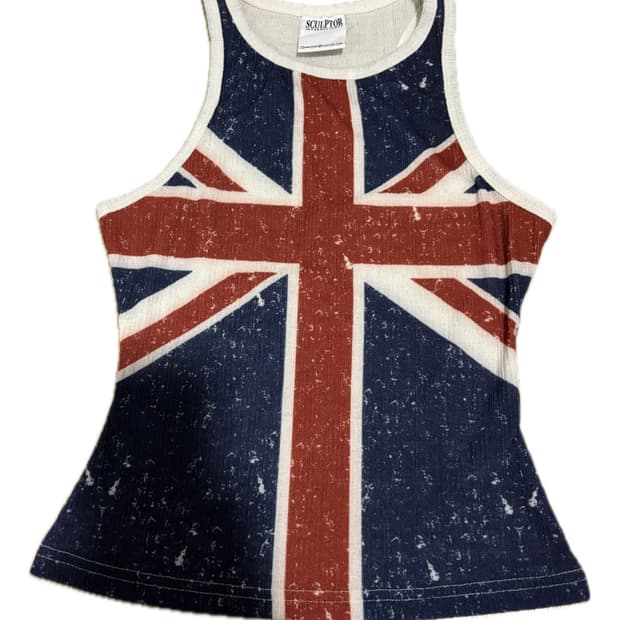 스컬프터 Union Jack Tank Ivory