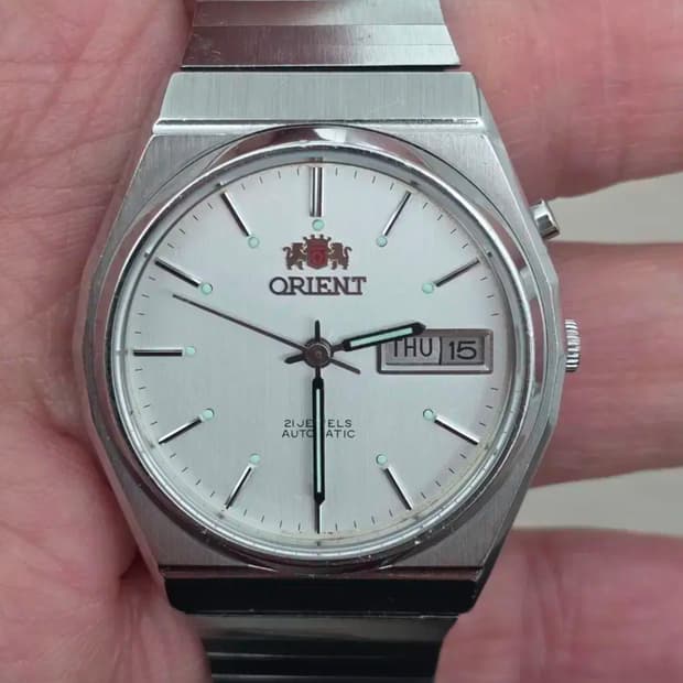 오리엔트 오토메틱 OS469C697 빈티지 요일. 날짜시계.