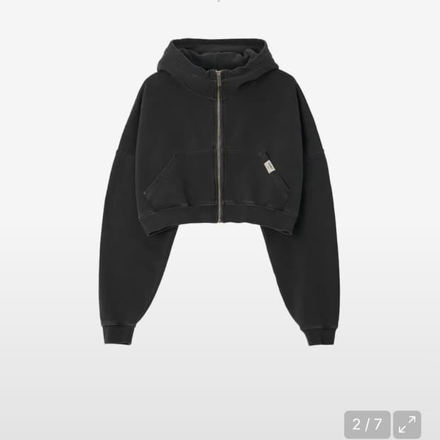 글로니 G CLASSIC WASHED CROP ZIP UP