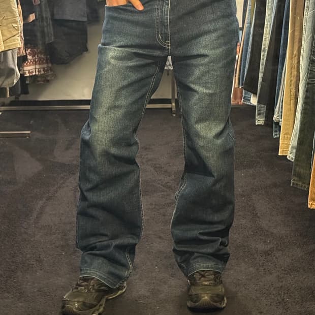 더 헌트 데님 청바지 팬츠 워싱 워시드 스트레이트핏 일자핏 34 워크