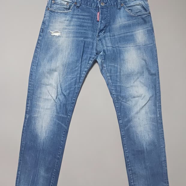 [50] 디스퀘어드2 블루워싱 레귤러진 청바지 34 35