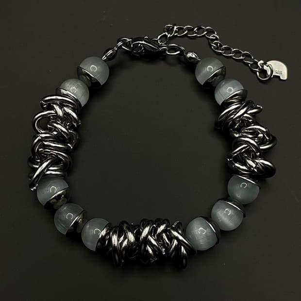 pcr sky gemstone twisted chain bracelet