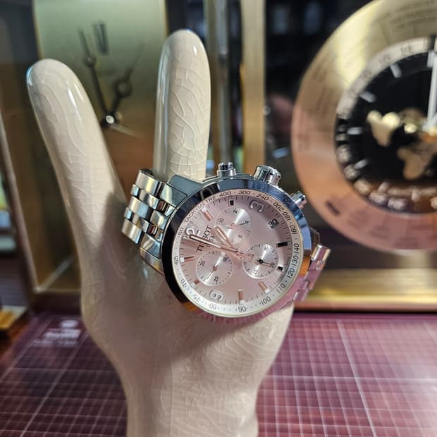 티쏘 Tissot PRC200 크르노 실버 메탈 시계 쿼츠