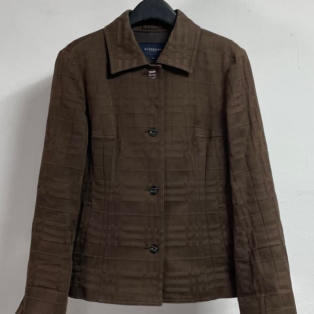 버버리 블랙라벨 브라운 노바체크 자켓  (on.278)   