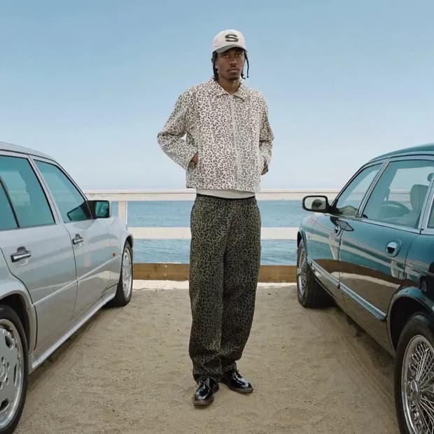 [m] 스투시 브러쉬드 비치 팬츠 레오파드