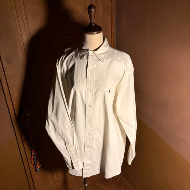 POLO RALPH LAUREN BLAKE 2PLY WHITE SHIRT