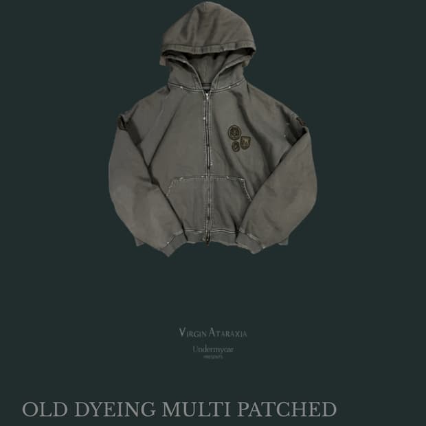 [2] 언더마이카 올드 다잉 멀티패치 후드집업 