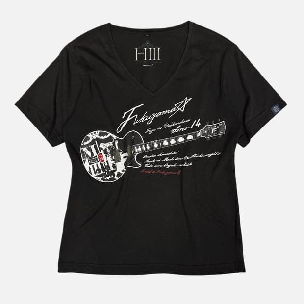 punk guitar printing t-shirt
