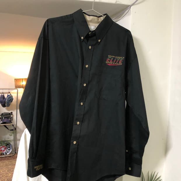 Munsingwear 블랙 포인트 서츠