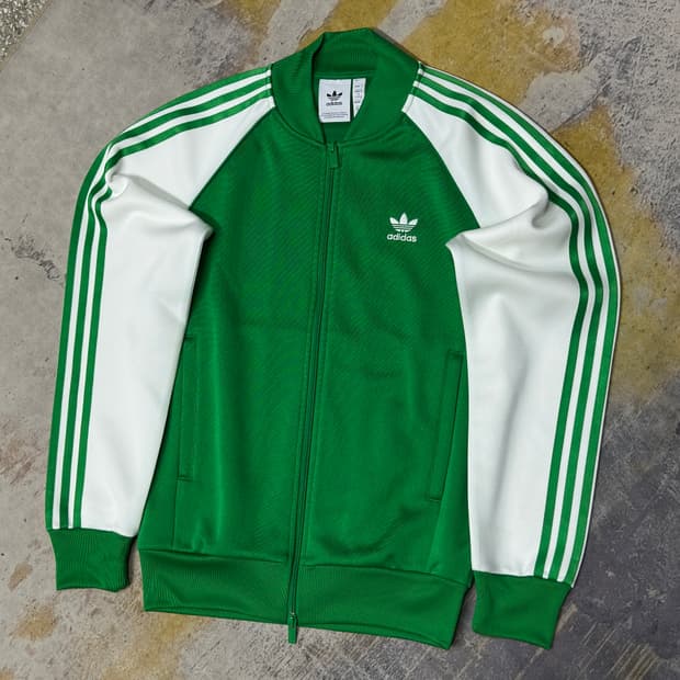 아디다스 슈퍼스타 그린화이트 져지 M