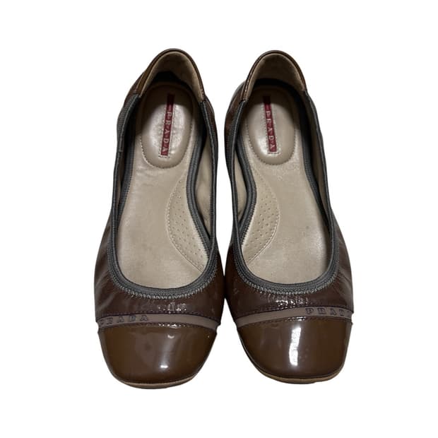 PRADA SPORT FLAT SHOES BROWN