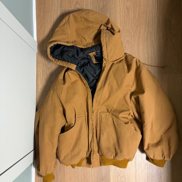 [M] R13 후드 봄버 탄컬러