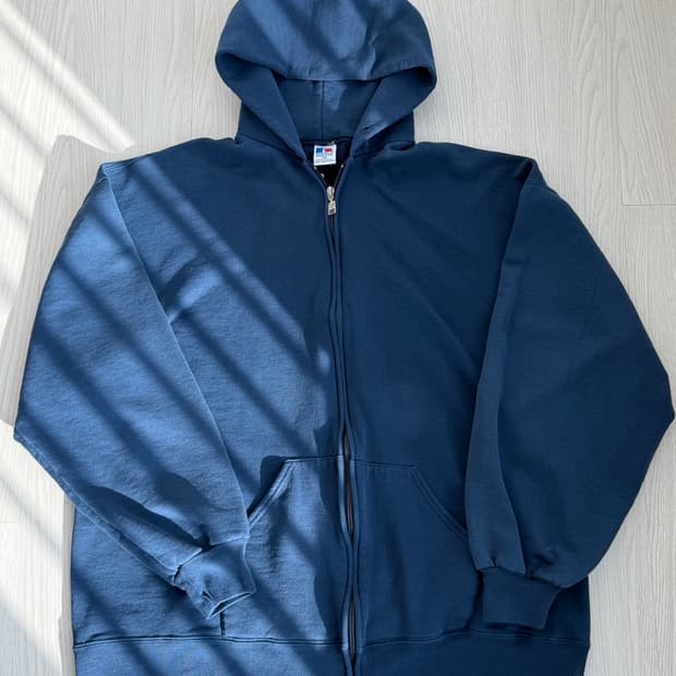 russell athletic hoodie zip navy