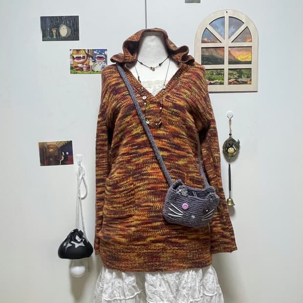 하구미 니트후드 #모리걸 #하구미